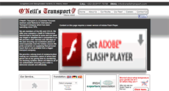 Desktop Screenshot of oneillstransport.com
